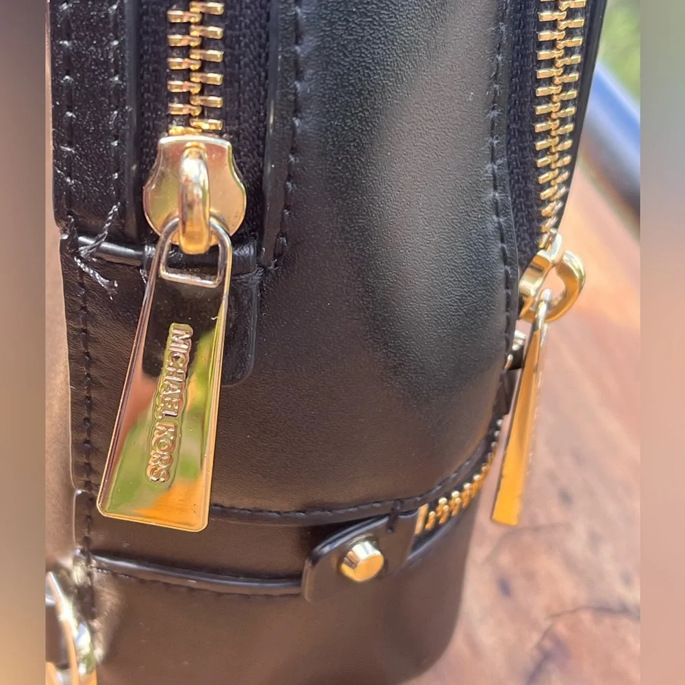 EUC Michael Kors Rhea Mini Black Leather Backpack
